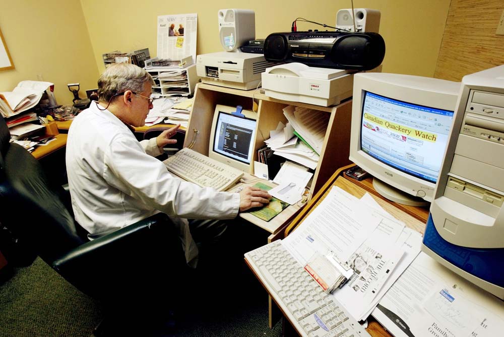 Dr. Terry Polevoy at work on his web sites